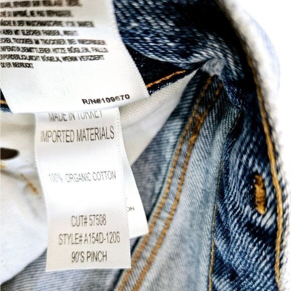 AGOLDE 90s Pinch Waist High Rise Straight Leg Full Length Jeans in Endless 24 - Picture 13 of 14
